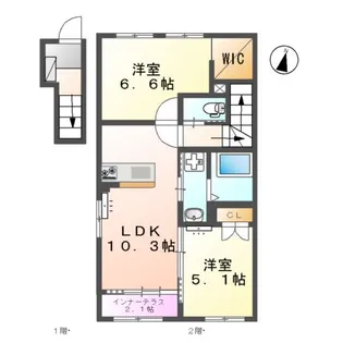 CHAMP DE PIERRE【207号室】の間取り