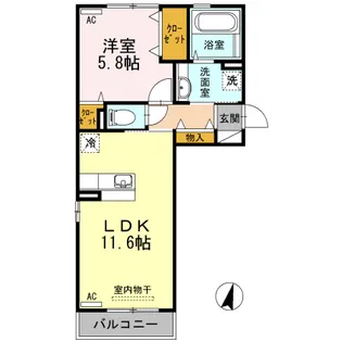 サンハイム合志【2階】の間取り