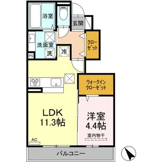 フォアモスト【1階】の間取り