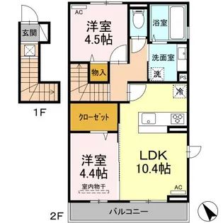フォアモスト【2階】の間取り