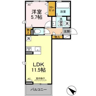 DーROOM隈府 A棟【3階】の間取り