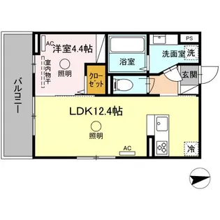 CREST(クレスト)【3階】の間取り