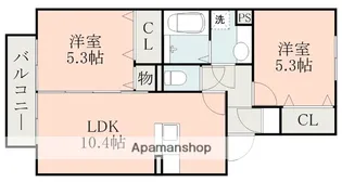 フェリオ・ドゥーエ【1階】の間取り