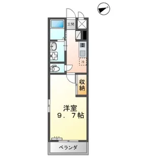 ルラシオン大津【208号室】の間取り