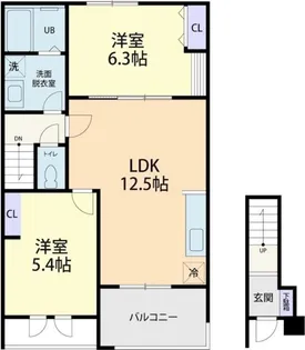 AMABILE(アマービレ)【2階】の間取り