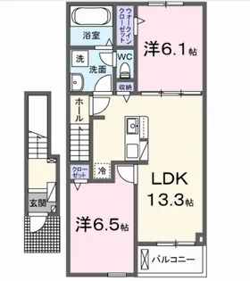 レジデンス グランアリビオ【2階】の間取り