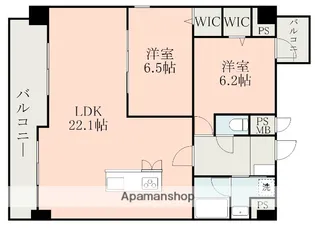 ELGRAND菊陽Ⅱ【11階】の間取り