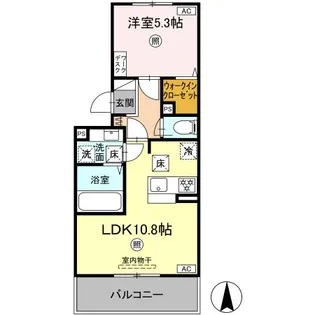 SAKURA A棟【1階】の間取り