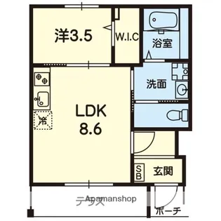 VIENTO大津杉水【1階】の間取り
