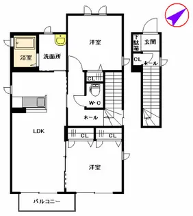 4’S FACTORY2 A棟【201号室】の間取り