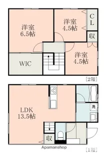 オーシャンテラスA【1号室】の間取り
