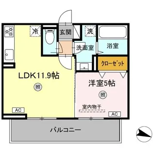 アテリア伍番館【2階】の間取り
