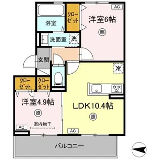 ハイムセラ八王寺【306号室】の間取り