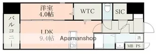 レクシア フラッツ桜町【6階】の間取り