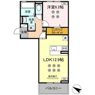 恵彩館【201号室】の間取り