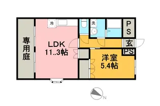 カトレア【101号室】の間取り