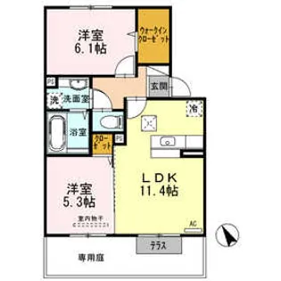 リアンG【2階】の間取り