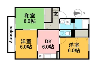 プレミールハイム B棟【1階】の間取り
