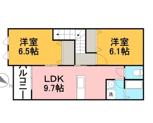 DIMOAHOUSE.K【202号室】の間取り
