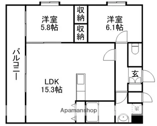 さくらIN菊陽【3階】の間取り