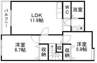 ファインシア【2階】の間取り