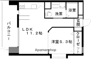 レジディア熊本辛島【4階】の間取り