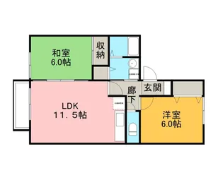 ラヴェルム B棟【1階】の間取り