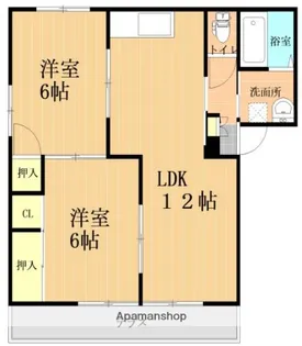 熊本県熊本市南区刈草1丁目【アパート】の間取り