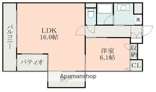 熊本県熊本市中央区南千反畑町【マンション】の間取り