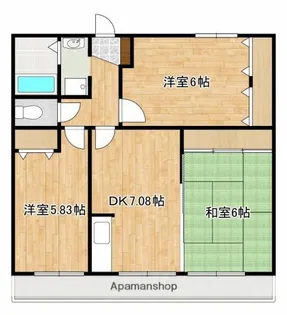 熊本県熊本市東区健軍1丁目【マンション】の間取り