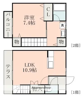 ローズガーデン【2階】の間取り