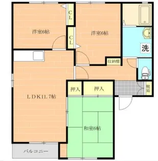 ディアスフレア【2階】の間取り