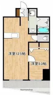 熊本県熊本市中央区坪井1丁目【マンション】の間取り