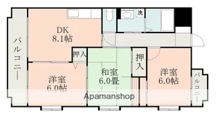 スカイマンション幾久富【1階】の間取り
