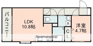 ハイリッヒ新屋敷【4階】の間取り