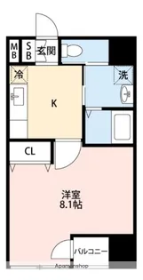 熊本県熊本市中央区桜町【マンション】の間取り