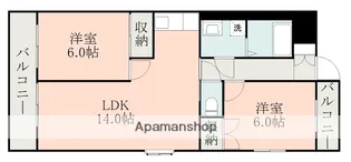 熊本県熊本市西区蓮台寺1丁目【マンション】の間取り