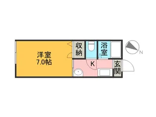 エントピア黒髪【1階】の間取り