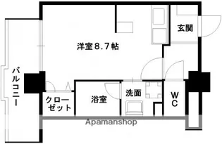 コネクト新水前寺【4階】の間取り