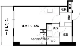 コネクト新水前寺【4階】の間取り