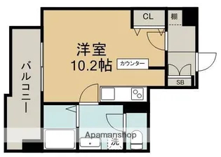 コネクト新水前寺【7階】の間取り