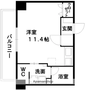 コネクト新水前寺【6階】の間取り