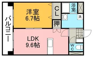 DREW一番館【4階】の間取り