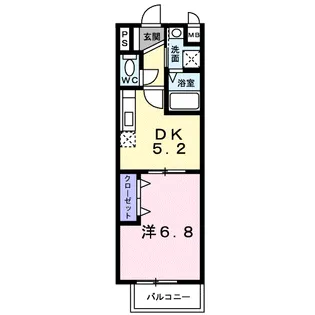 サンバティーク ハウスB【1階】の間取り
