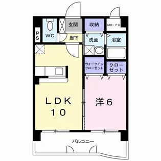 ブリランテピアッツァ【8階】の間取り