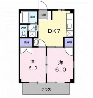 サンシャインコートⅢ【1階】の間取り