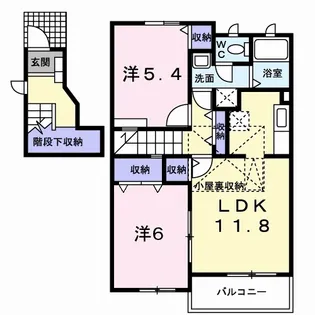 エクセレント・ヴィラC【2階】の間取り
