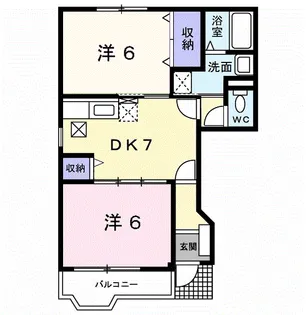 メゾンナカシマⅢA【1階】の間取り