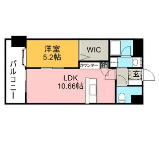 ウォルトン長嶺【3階】の間取り