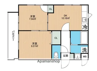 熊本県熊本市南区田井島3丁目【マンション】の間取り